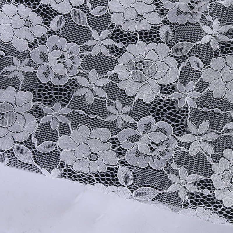 Cutwork Eyelet Solid Nylon Lace Fabric for Apparel Wholesale Supplier 12